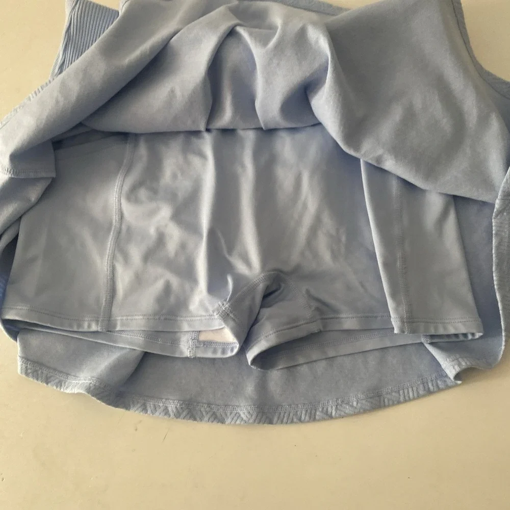 Alo Yoga Skort Womens Small Blue Athletic Built In Shorts Pockets Tennis Running